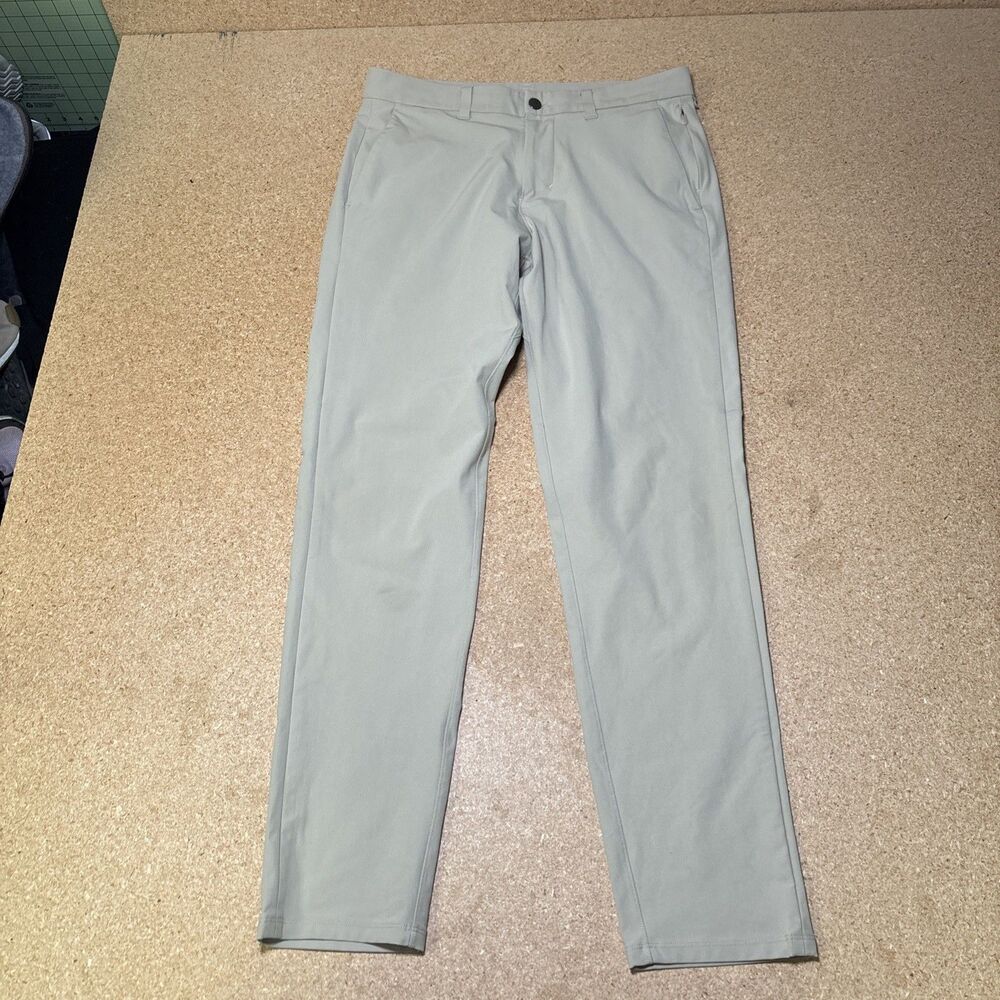 Lululemon ABC Pants Mens 31 Beige Slim Fit Warpstreme Stretch Commuter Trousers